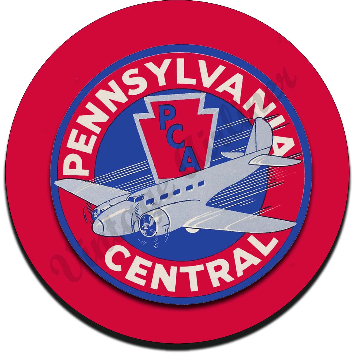 Pennsylvania Central Airlines Vintage Sandstone Coaster