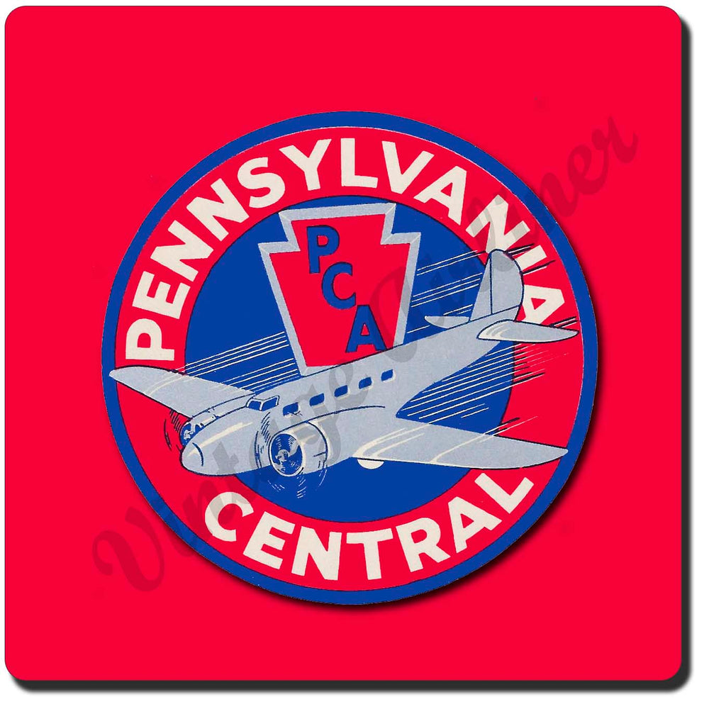 Pennsylvania Central Airlines Vintage Sandstone Coaster