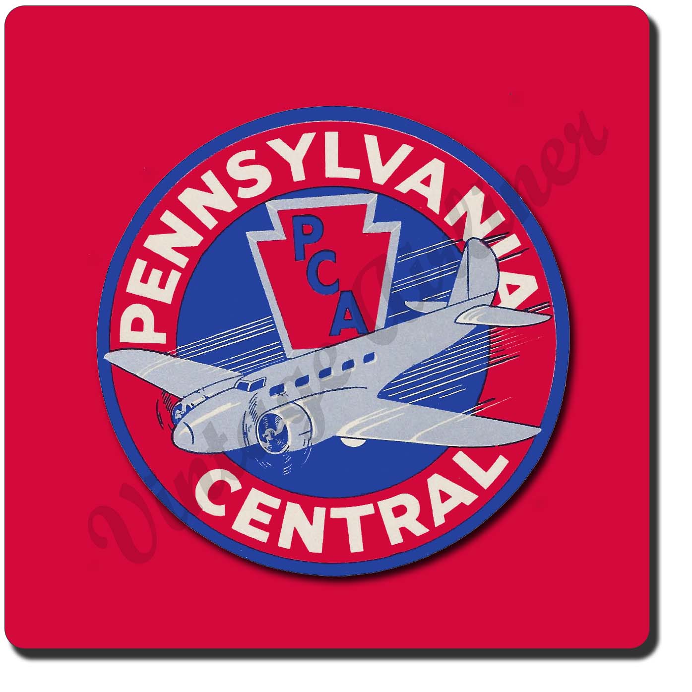 Pennsylvania Central Airlines Vintage Sandstone Coaster