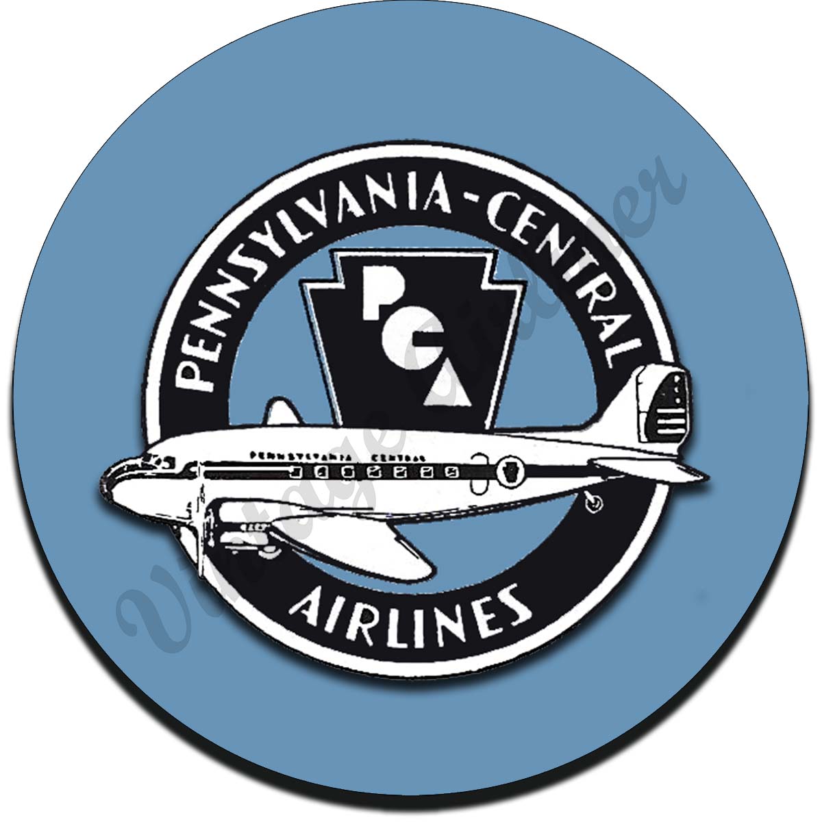 Pennsylvania Central Airlines Vintage Sandstone Coaster