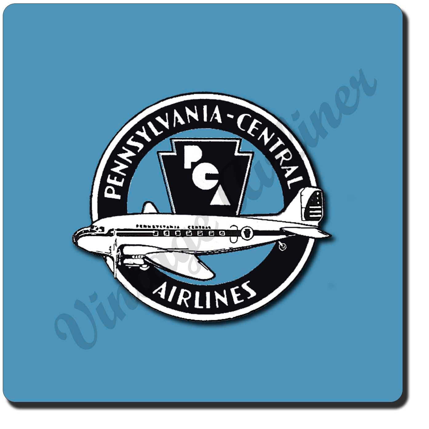 Pennsylvania Central Airlines Vintage Sandstone Coaster
