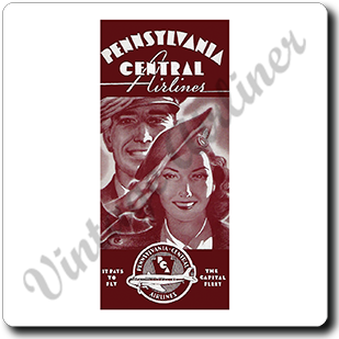 Pennsylvania Central Vintage Timetable Cover Square Sandstone Coaster