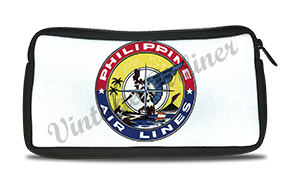 Philippine Air Lines 1950's Vintage Bag Sticker Travel Pouch