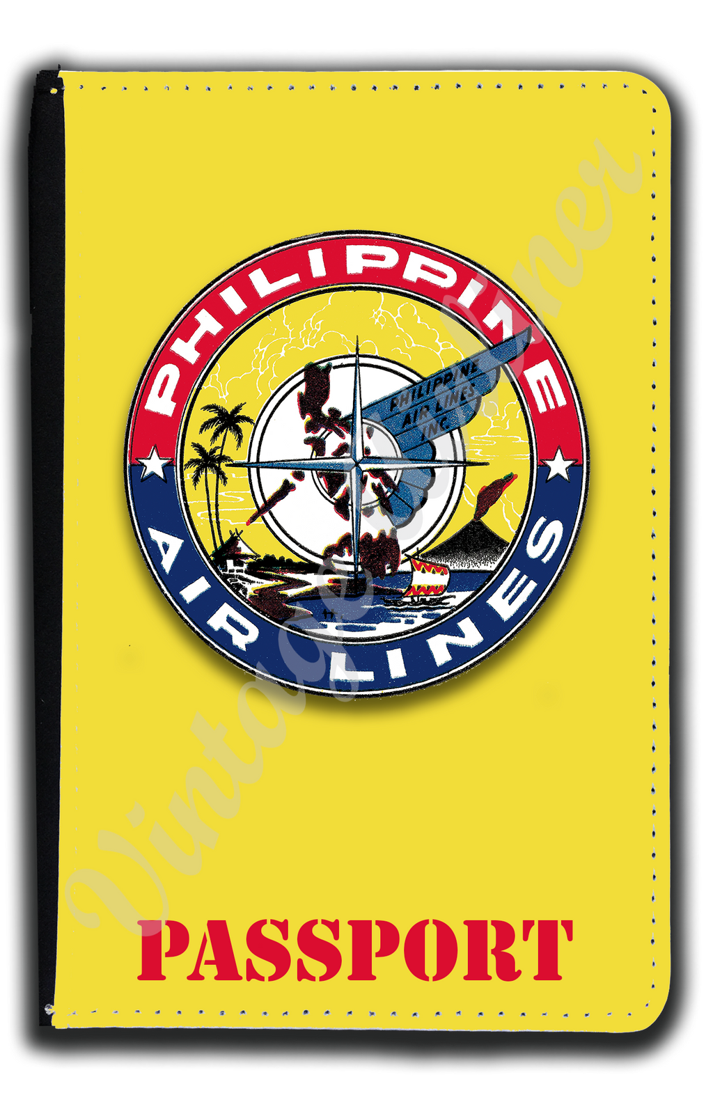 Philippine Airlines Vintage 1950's Bag Sticker Passport Case