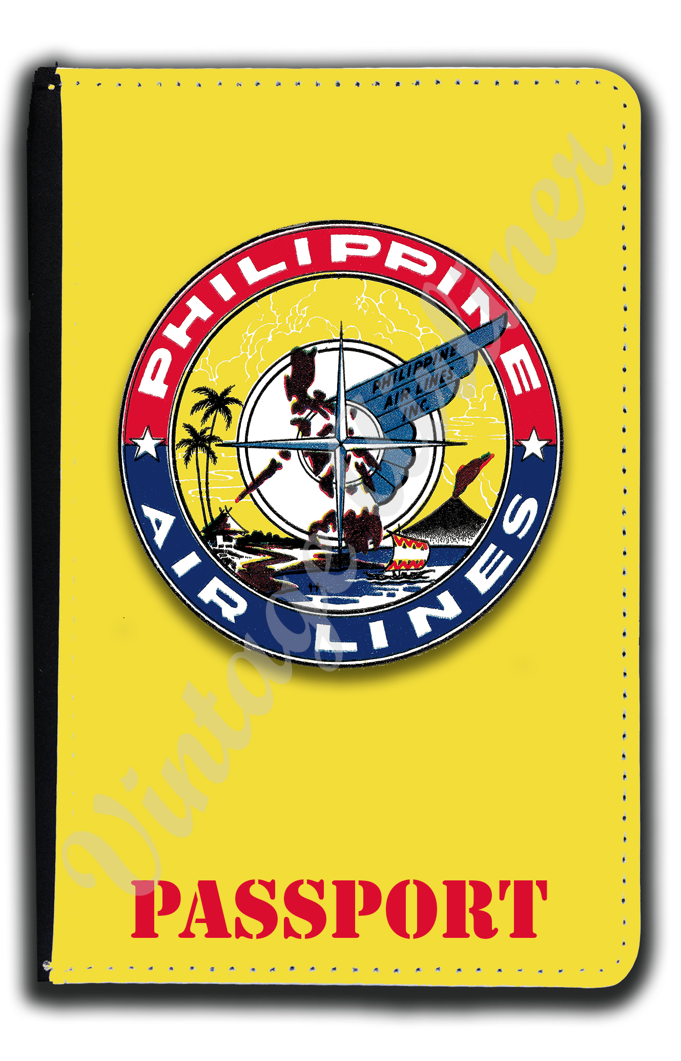 Philippine Airlines Vintage 1950's Bag Sticker Passport Case