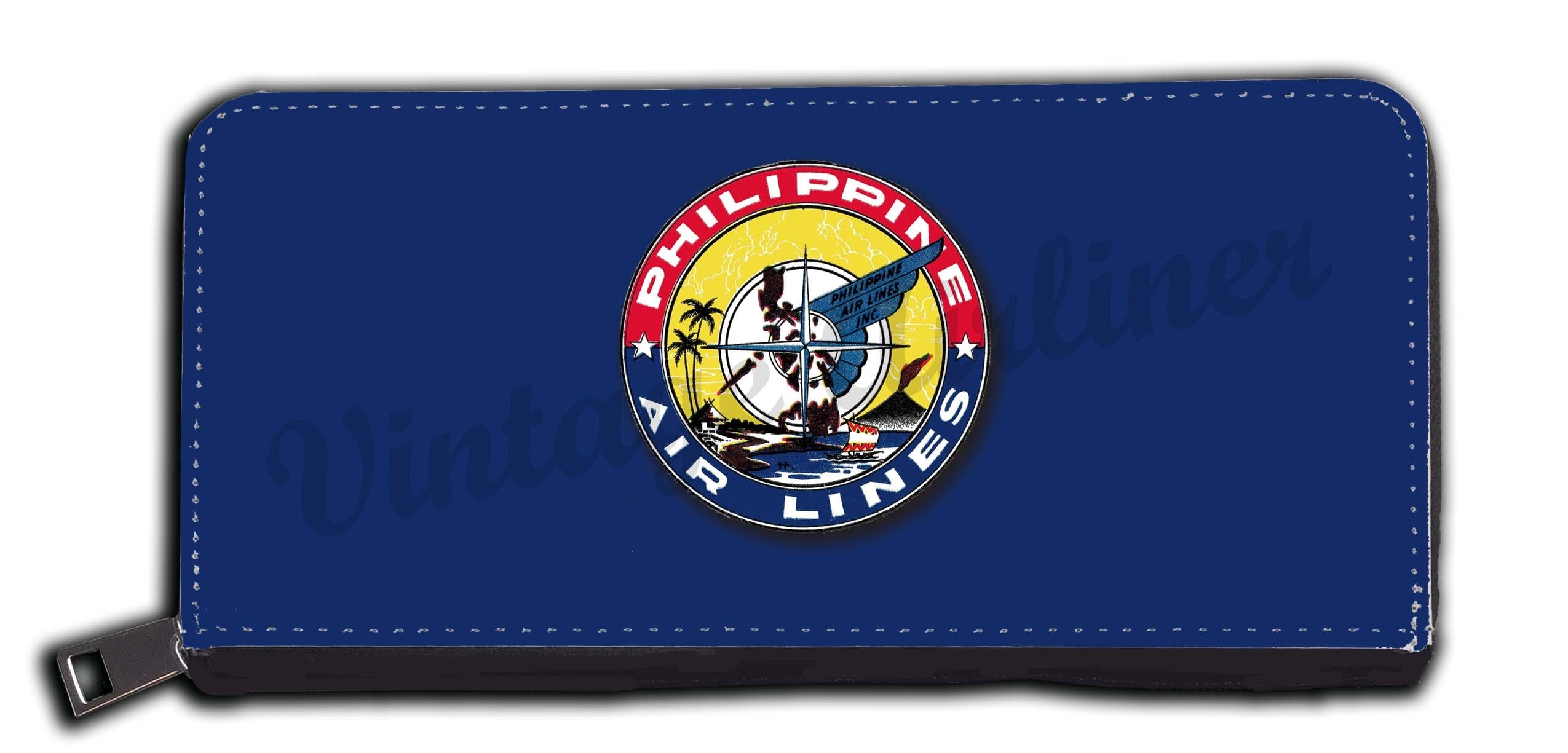 Philippines Airlines 1950's Vintage Bag Sticker Wallet