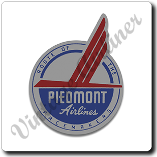 Piedmont Airlines Pacemaker Bag Sticker Square Sandstone Coaster