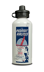 Piedmont Airlines Timetable Cover Aluminum Water Bottle