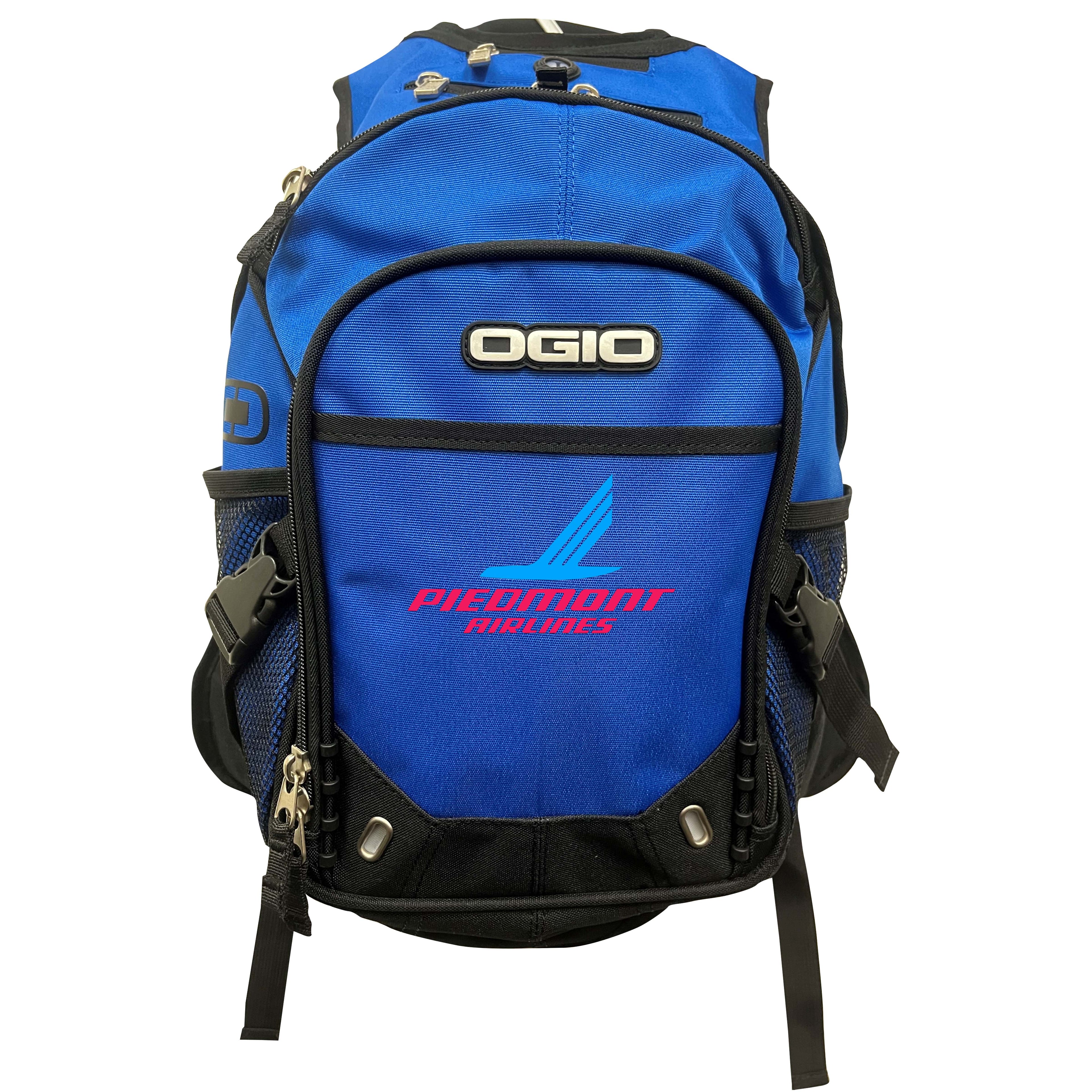 Piedmont Logo - Royal Blue Ogio Fugitive Backpack - FRONT POCKET SEWN SHUT FOR EMBROIDERED LOGO