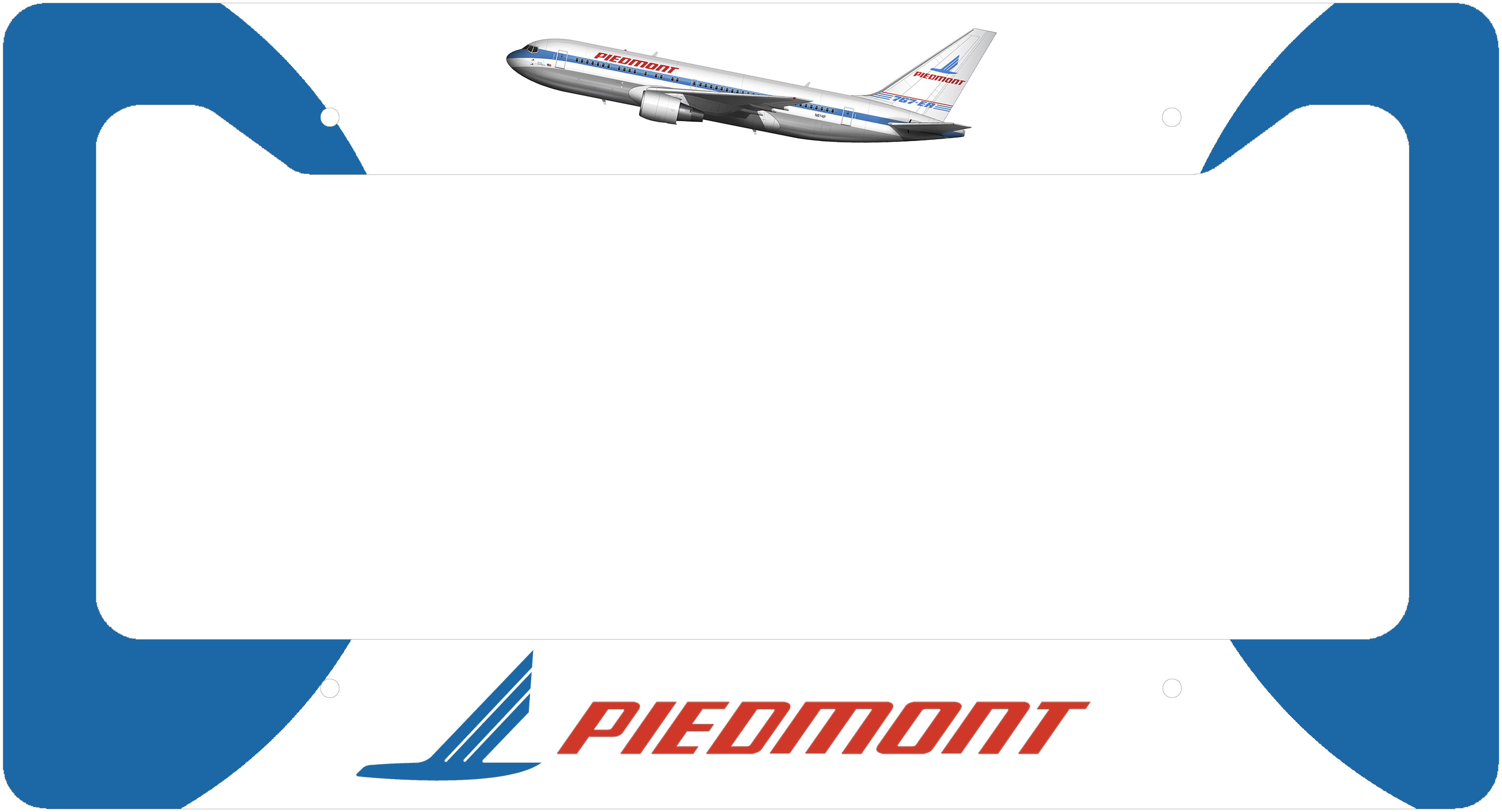 Piedmont Airlines Livery - License Plate Thick Frame