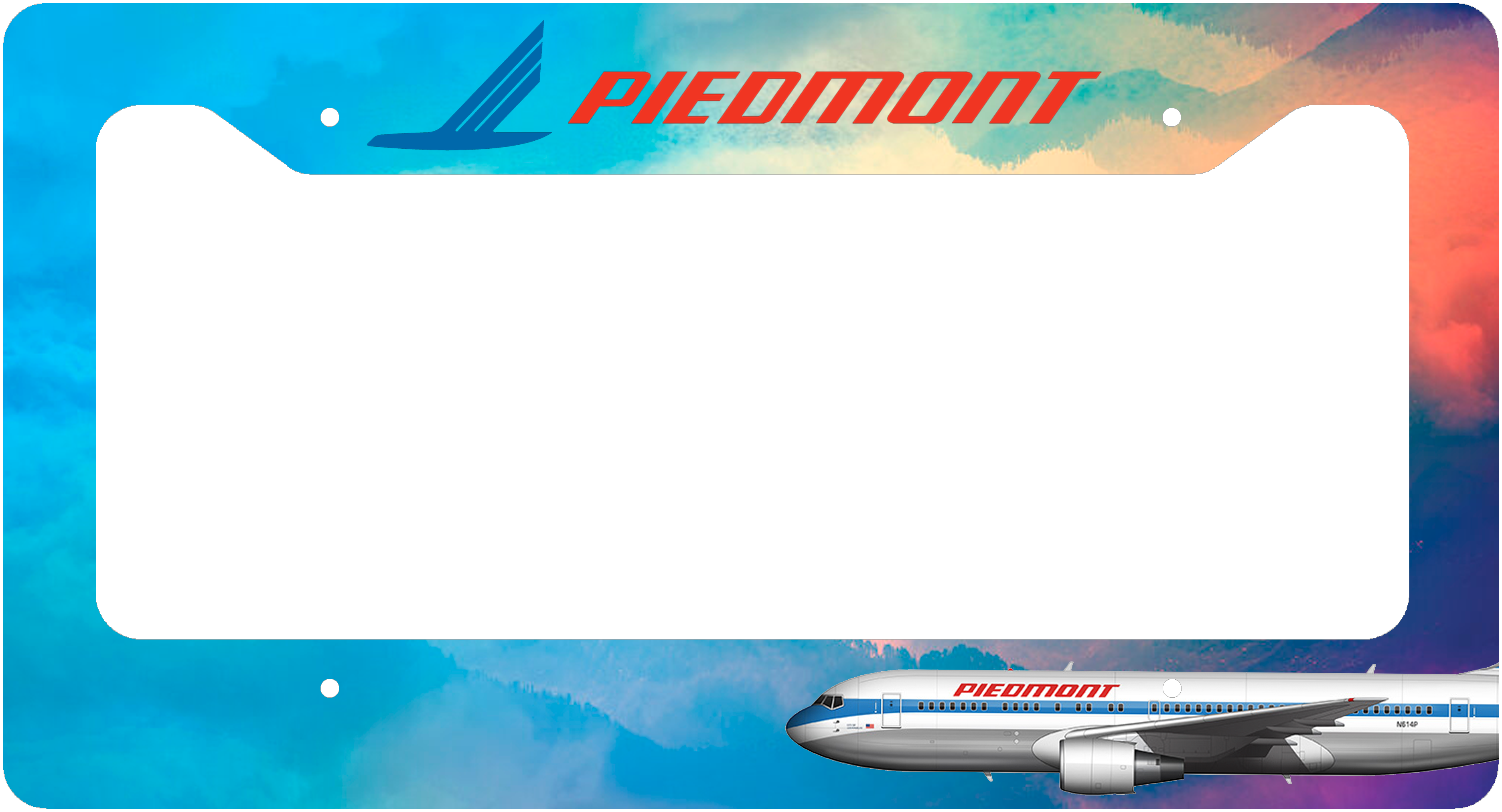 Piedmont Airlines - License Plate Thick Frame