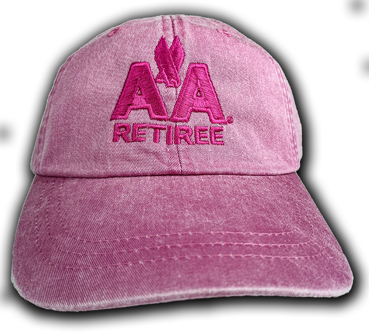 American Airlines Old AA Logo Retiree Pink Cap