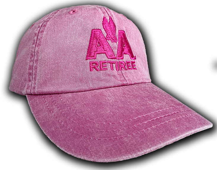 American Airlines Old AA Logo Retiree Pink Cap