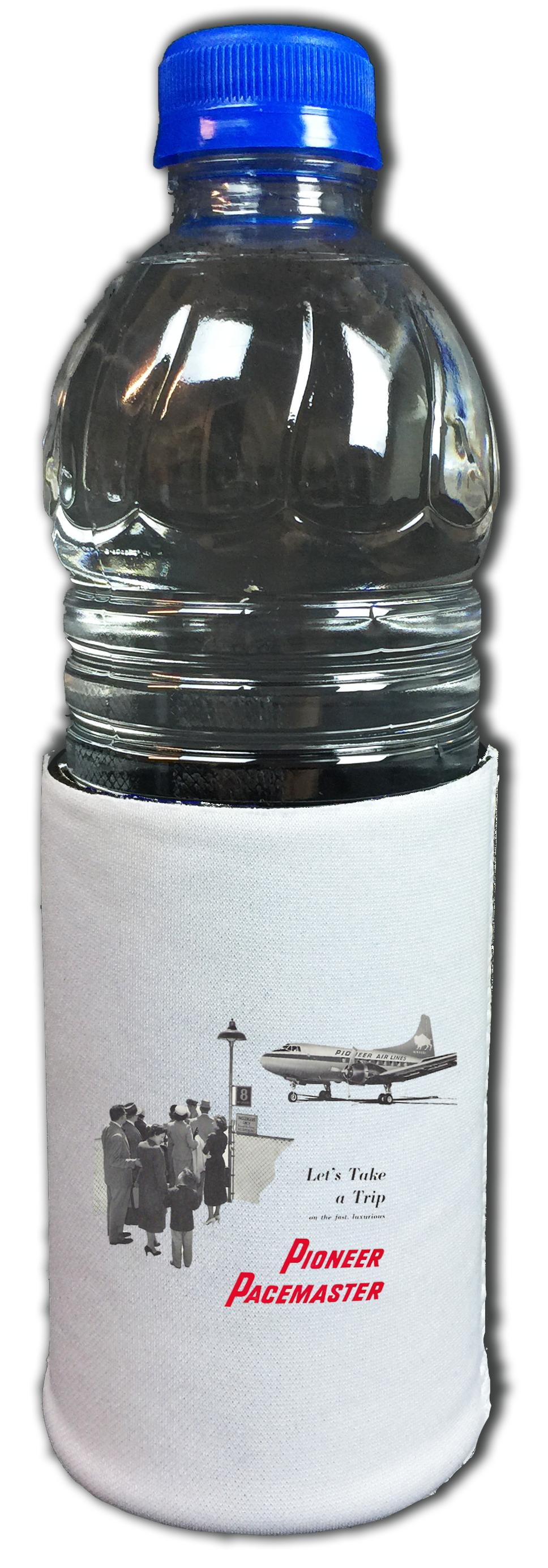Pioneer Air Lines Pacemaster Bag Sticker Beverage Wrap