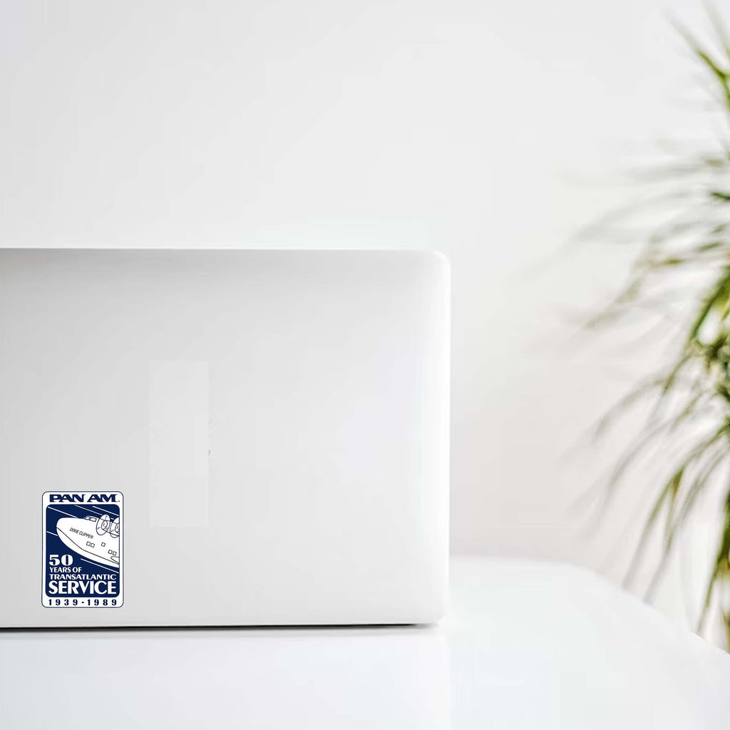 Pan Am 50 Years Of Transatlantic Service 1939-1989 Decal Stickers