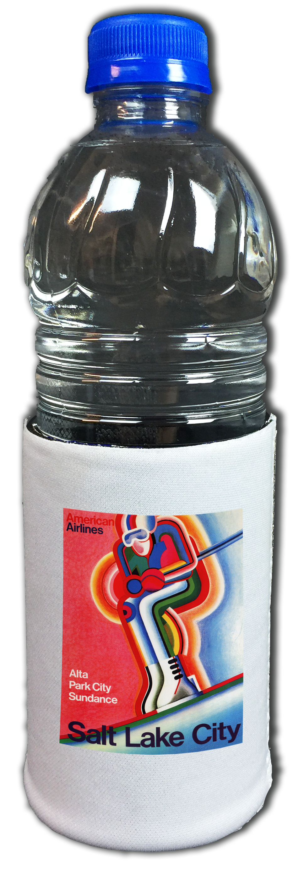 AA Utah Ski Travel Poster Bag Sticker Beverage Wrap