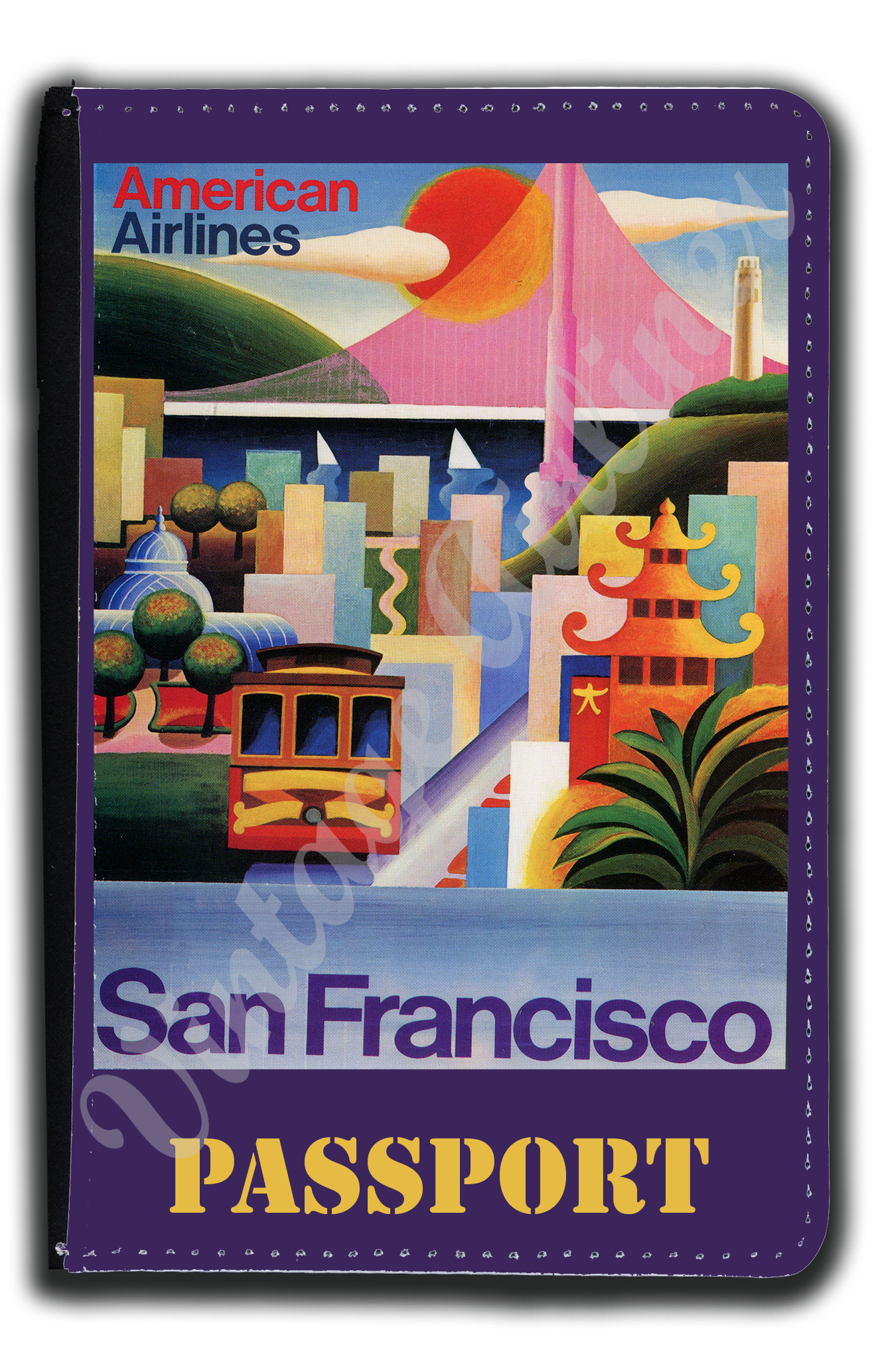 AA San Francisco Travel Poster Passport Case