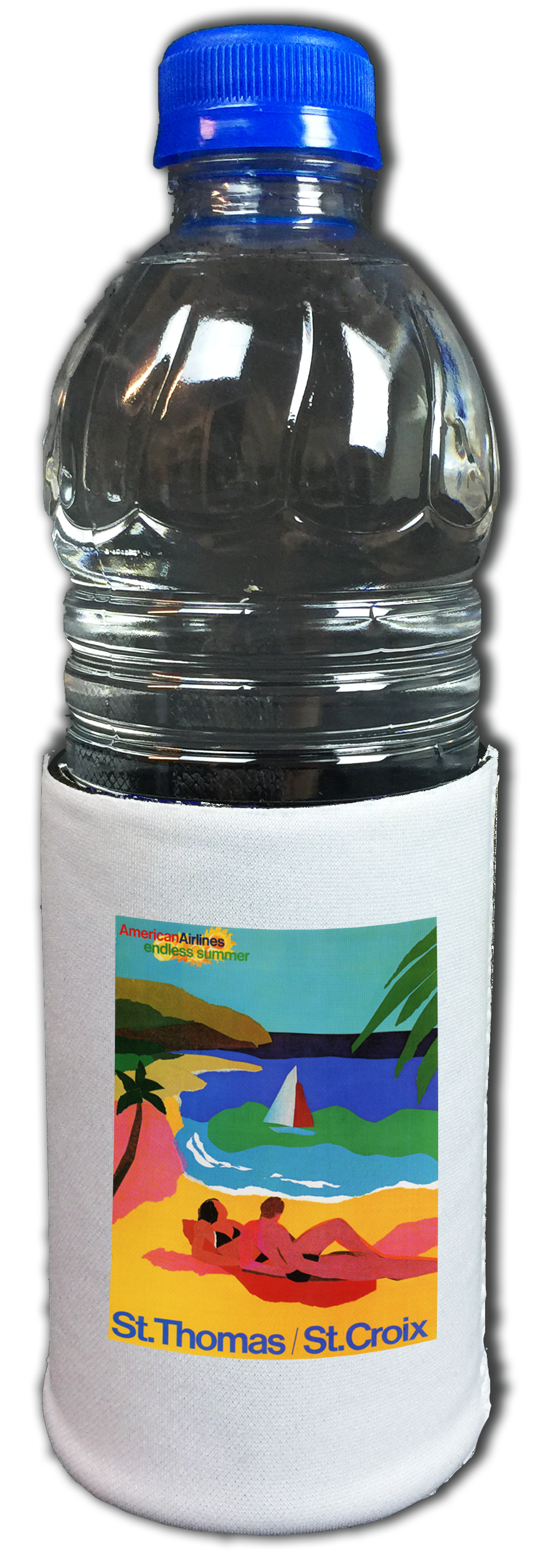 AA St. Thomas/St. Croix Travel Poster Bag Sticker Beverage Wrap