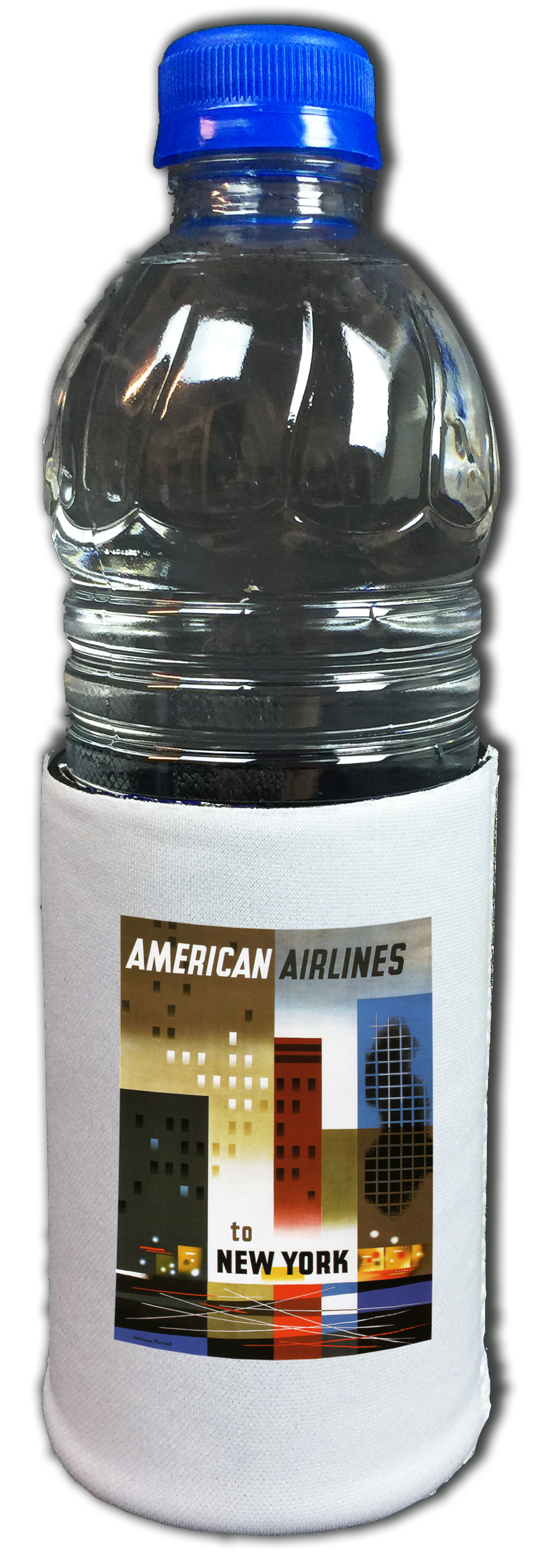 AA New York 1960's Travel Poster Bag Sticker Beverage Wrap