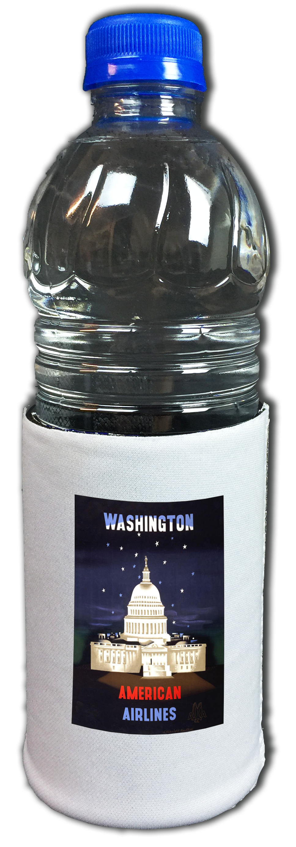 AA Washington DC 1960's Travel Poster Bag Sticker Beverage Wrap