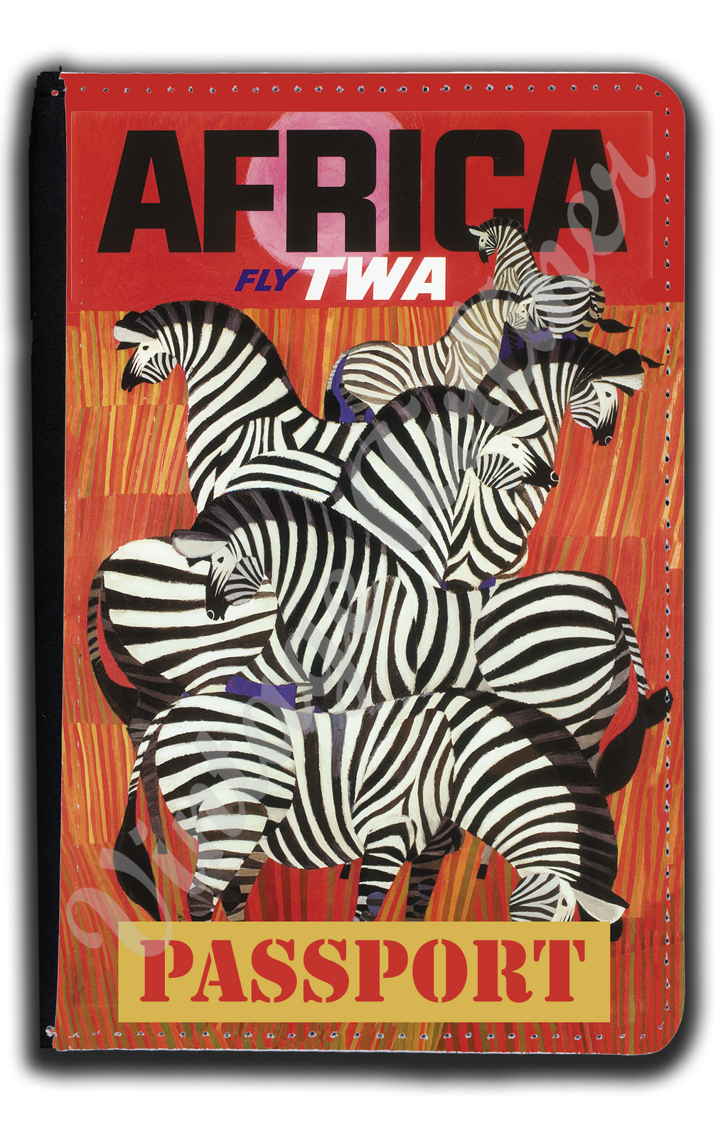 TWA Africa Travel Poster Passport Case