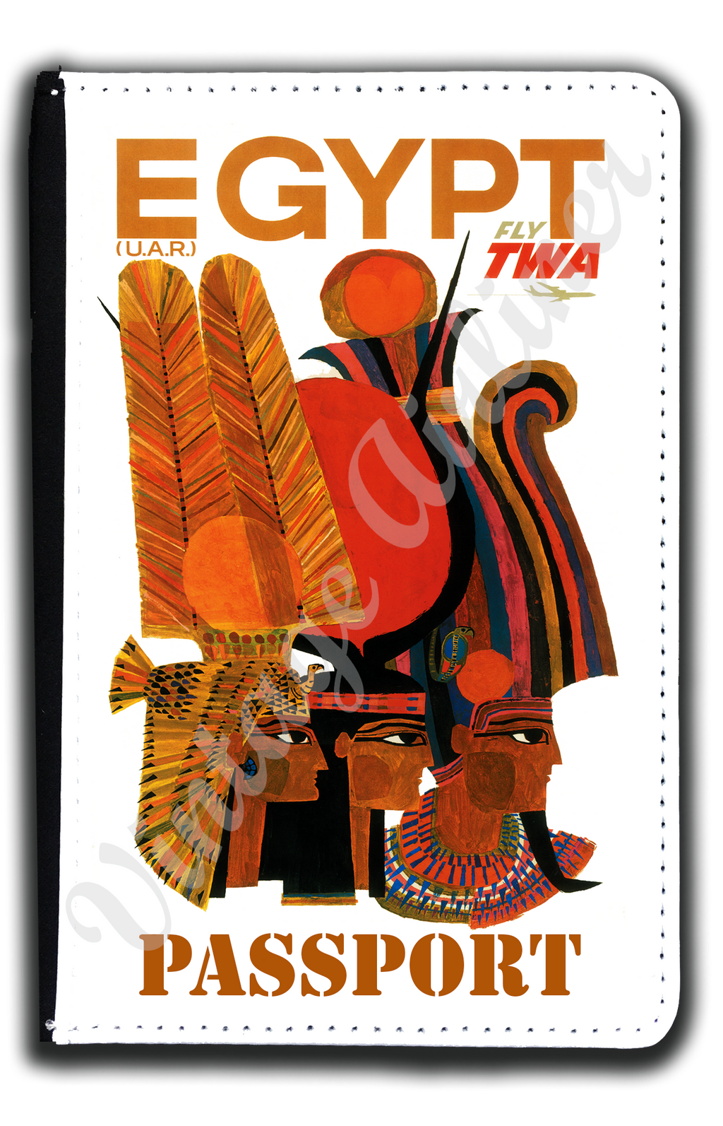 TWA Egypt Travel Poster Passport Case