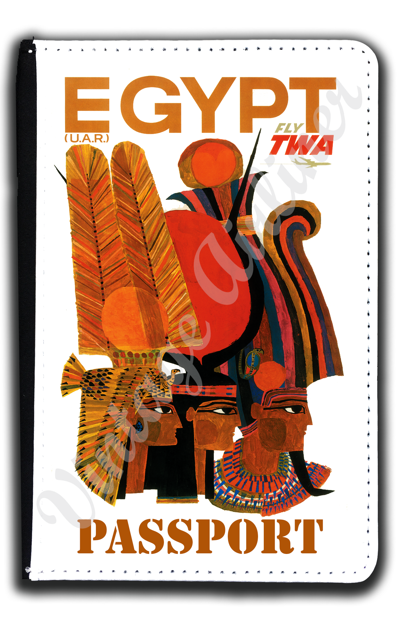 TWA Egypt Travel Poster Passport Case