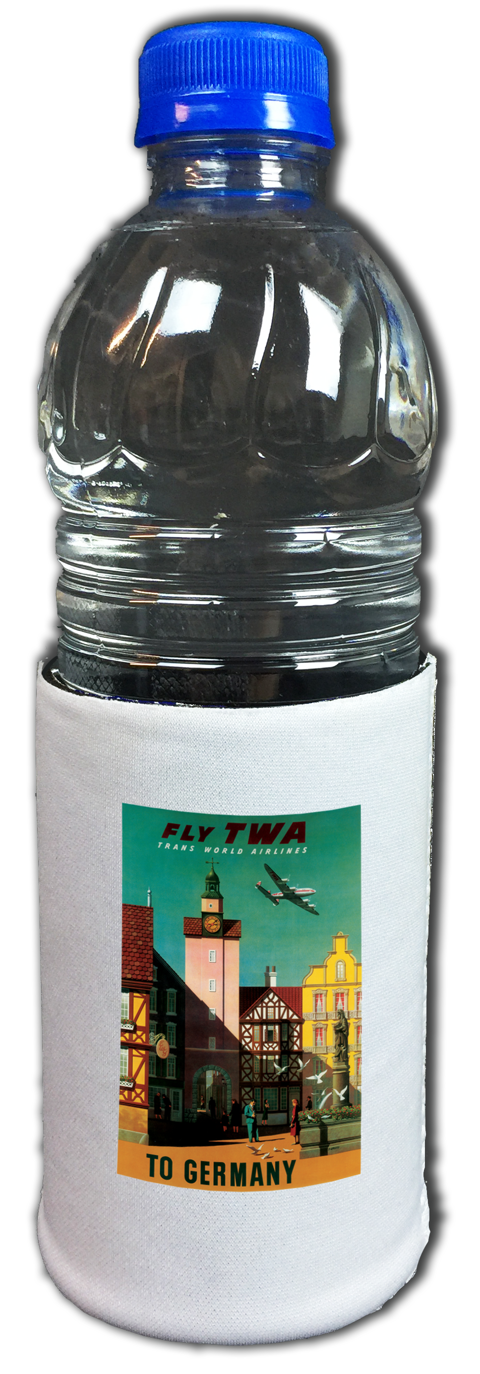 TWA Germany Travel Poster Bag Sticker Beverage Wrap