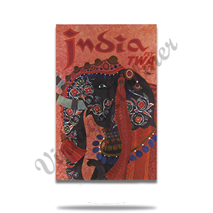 TWA India Travel Poster Round Sandstone Coaster