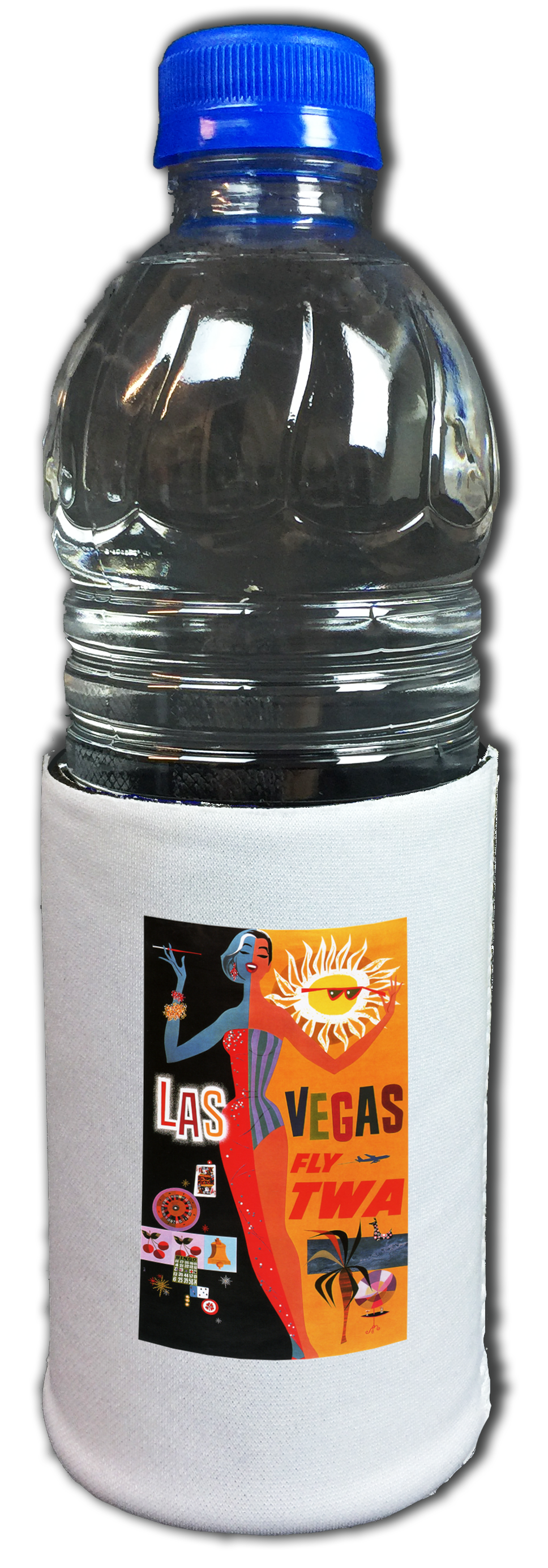 TWA Las Vegas Travel Poster Bag Sticker Beverage Wrap