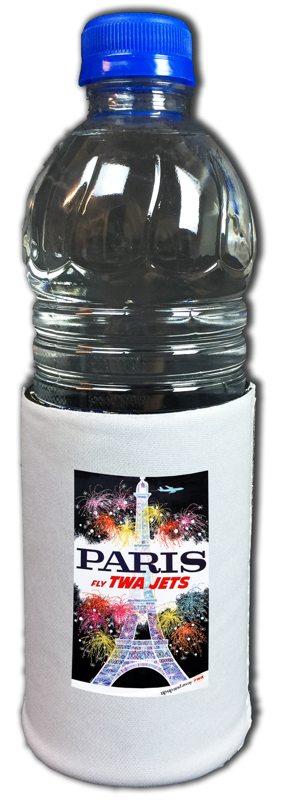 TWA Paris Travel Poster Bag Sticker Beverage Wrap