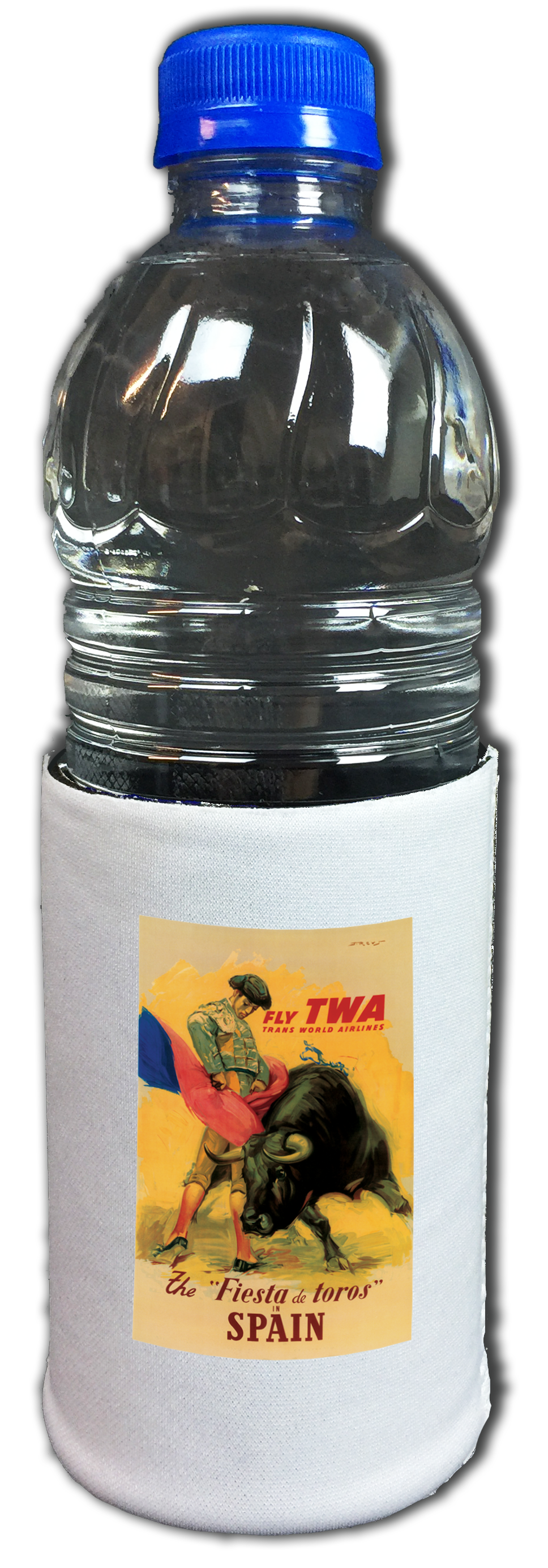 TWA Spain Travel Poster Bag Sticker Beverage Wrap