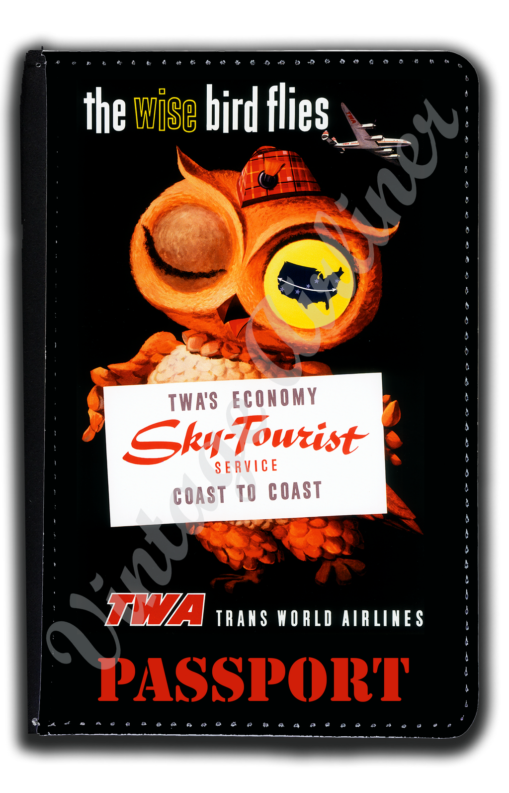 TWA Sky Tourist Poster Passport Case
