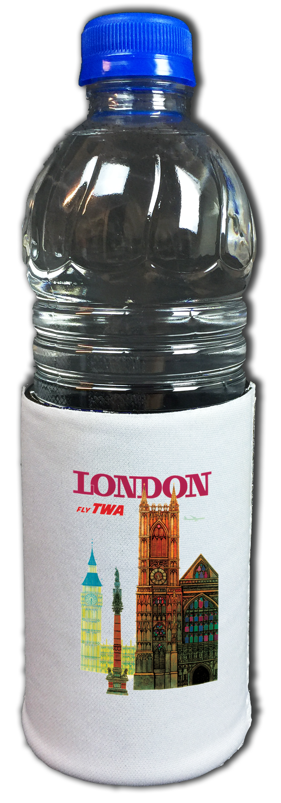 TWA London Travel Poster Bag Sticker Beverage Wrap