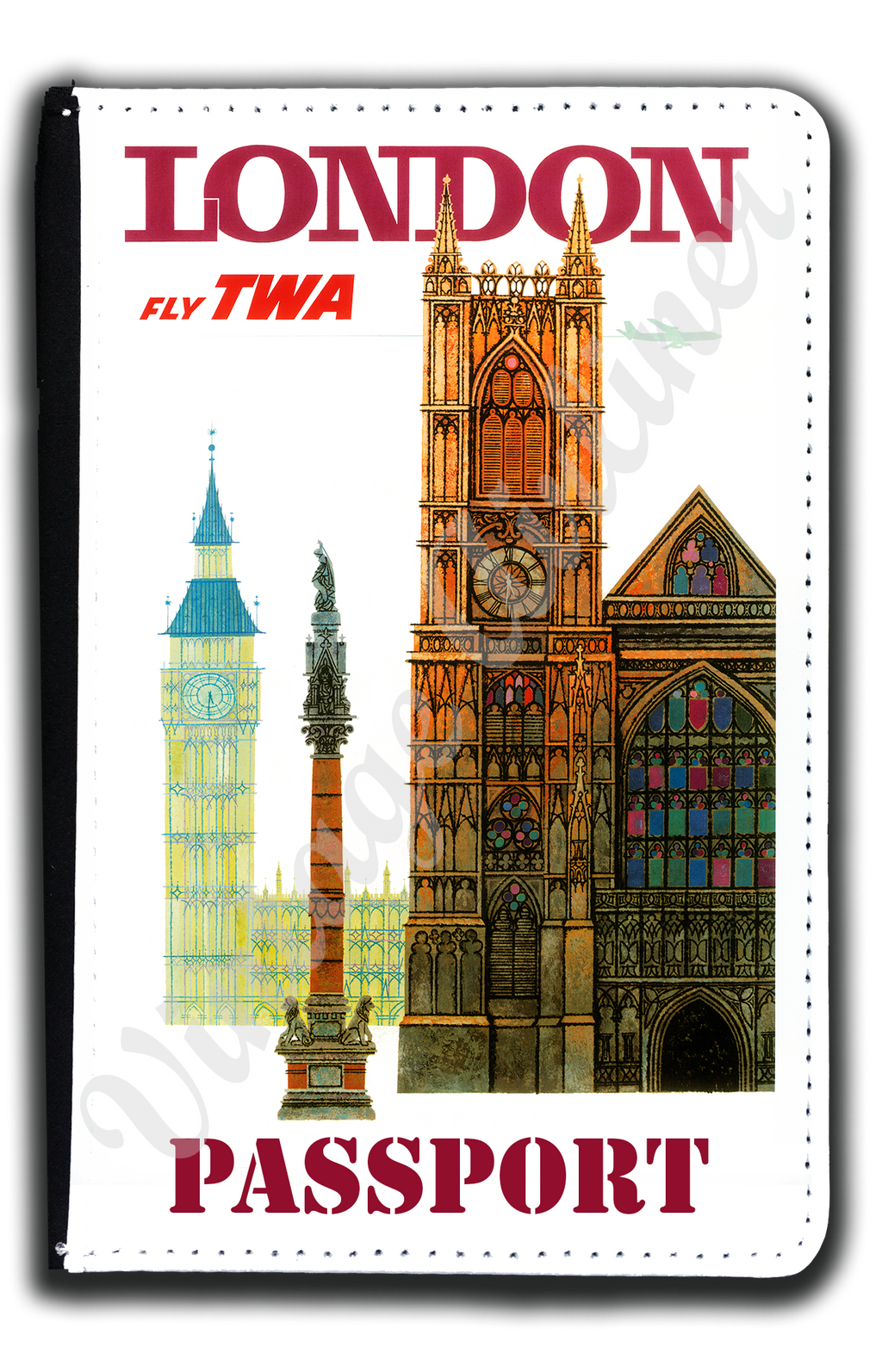 TWA London Travel Poster Passport Case
