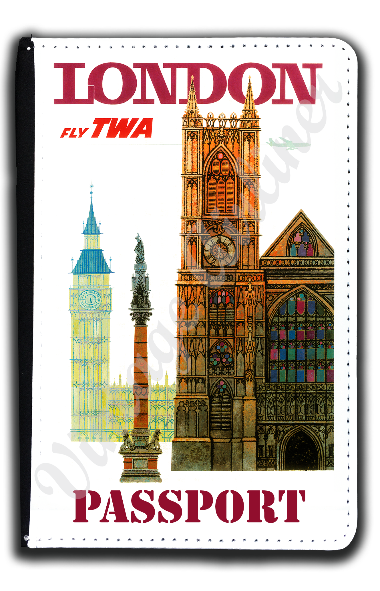 TWA London Travel Poster Passport Case