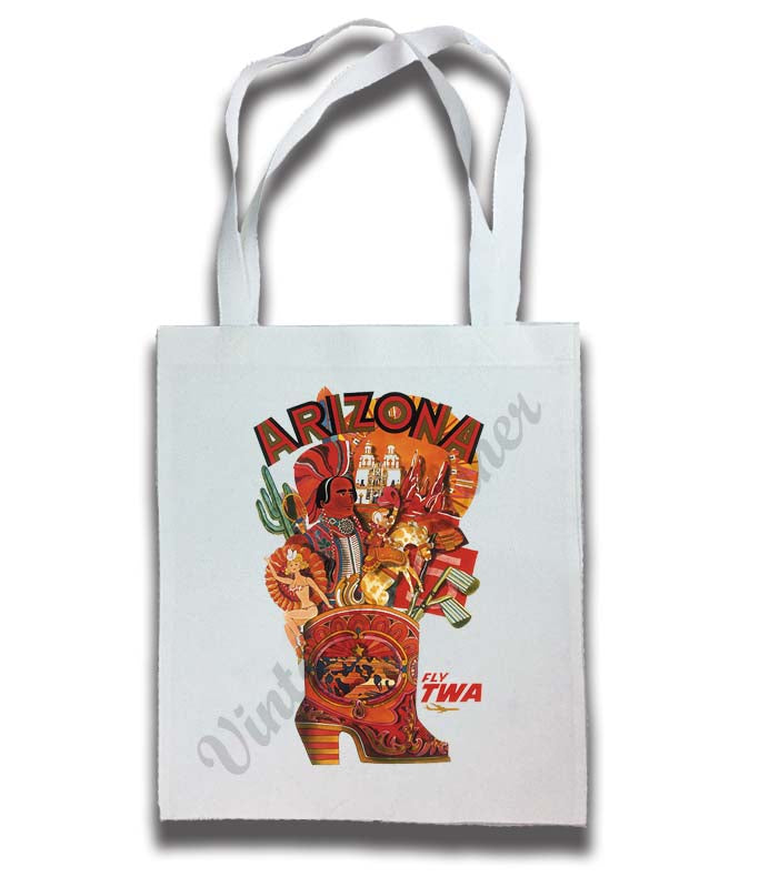 TWA Arizona Travel Poster Tote Bag
