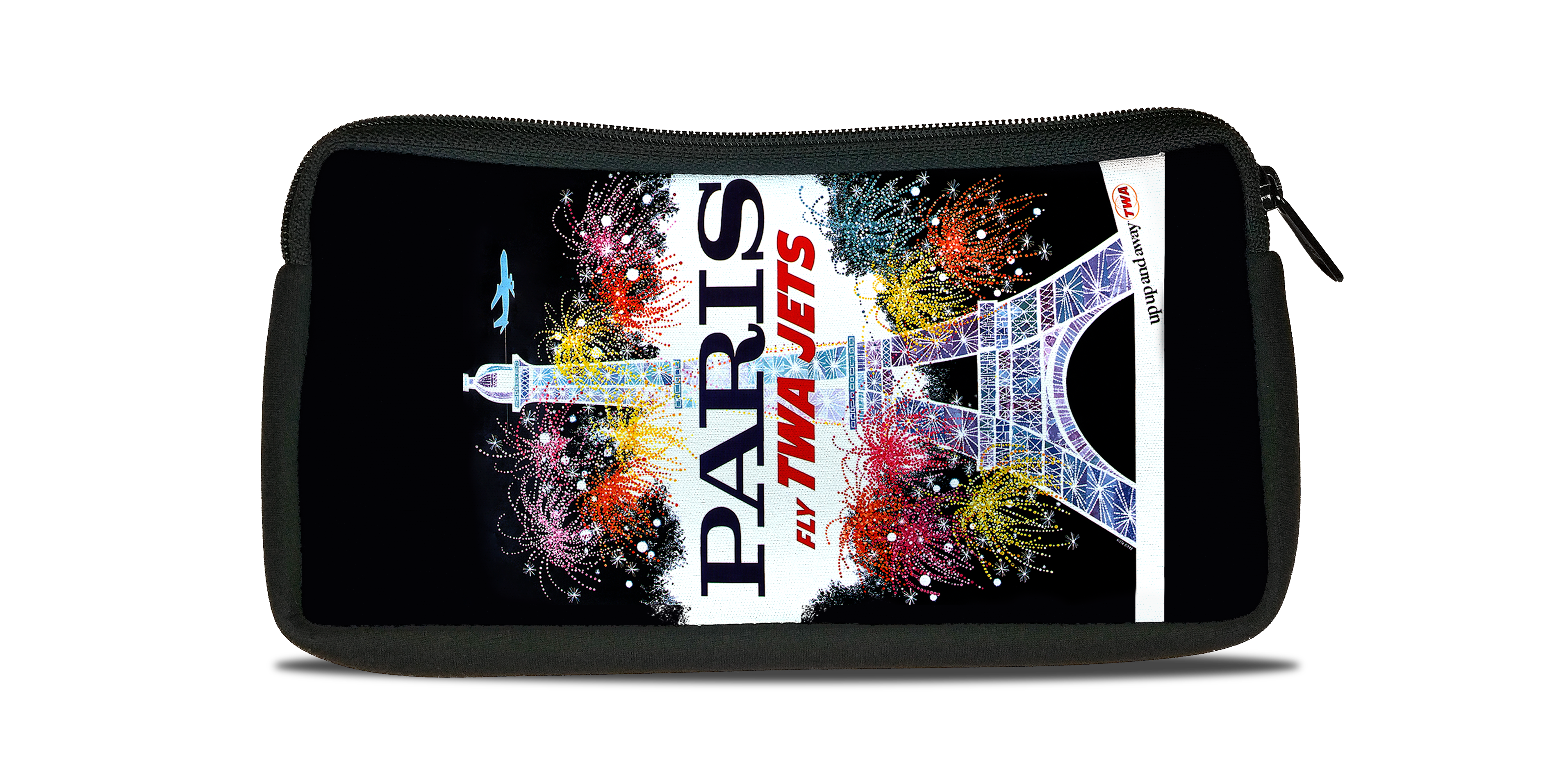 TWA Paris Travel Poster Bag Sticker Travel Pouch