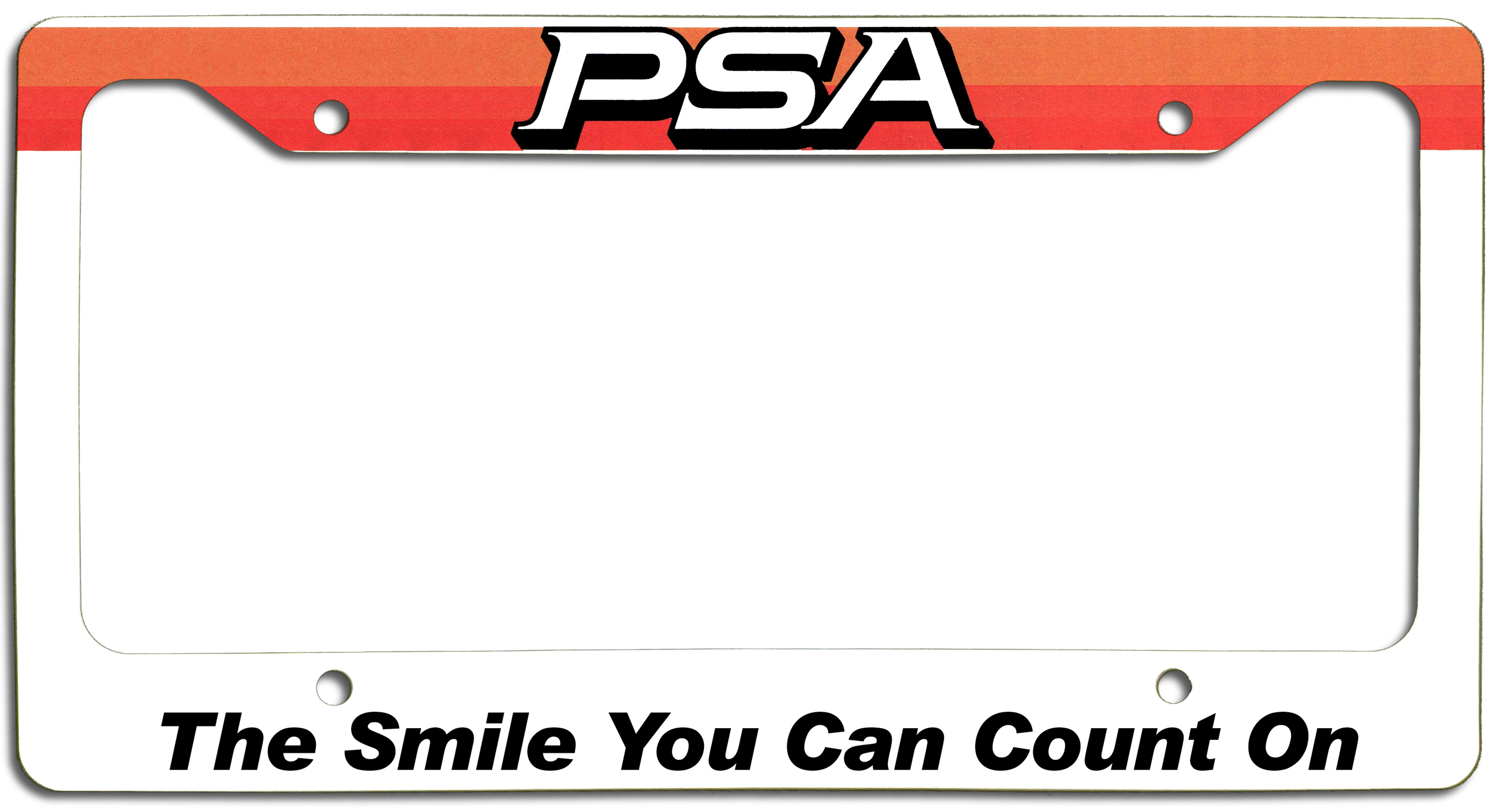 PSA - The Smile You Can Count On - License Plate Frame