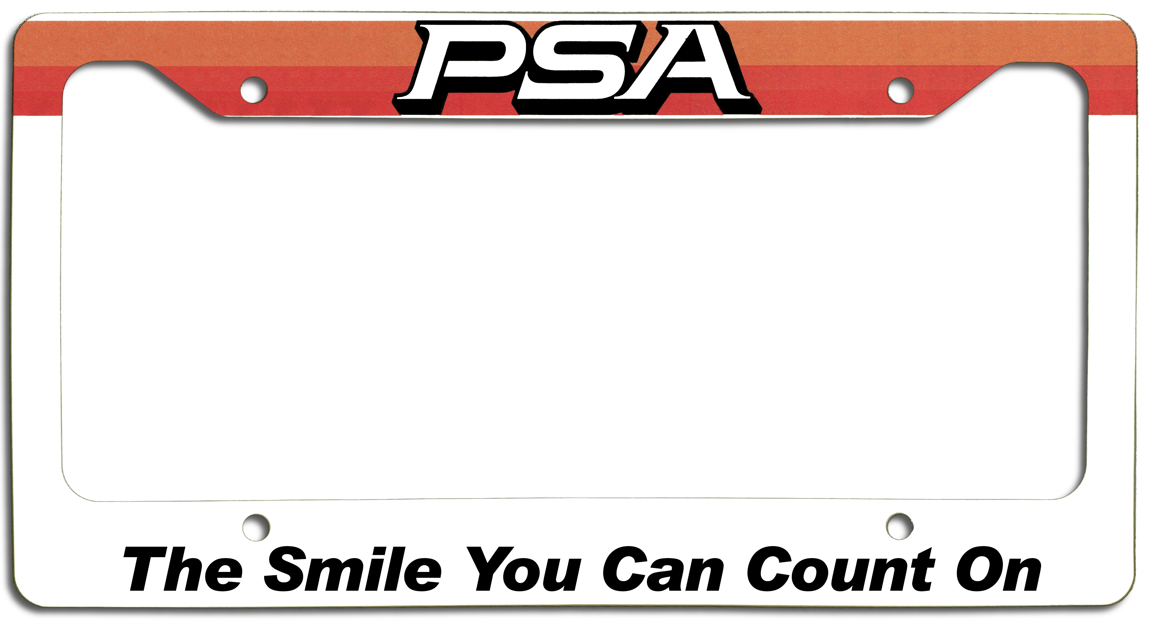 PSA - The Smile You Can Count On - License Plate Frame