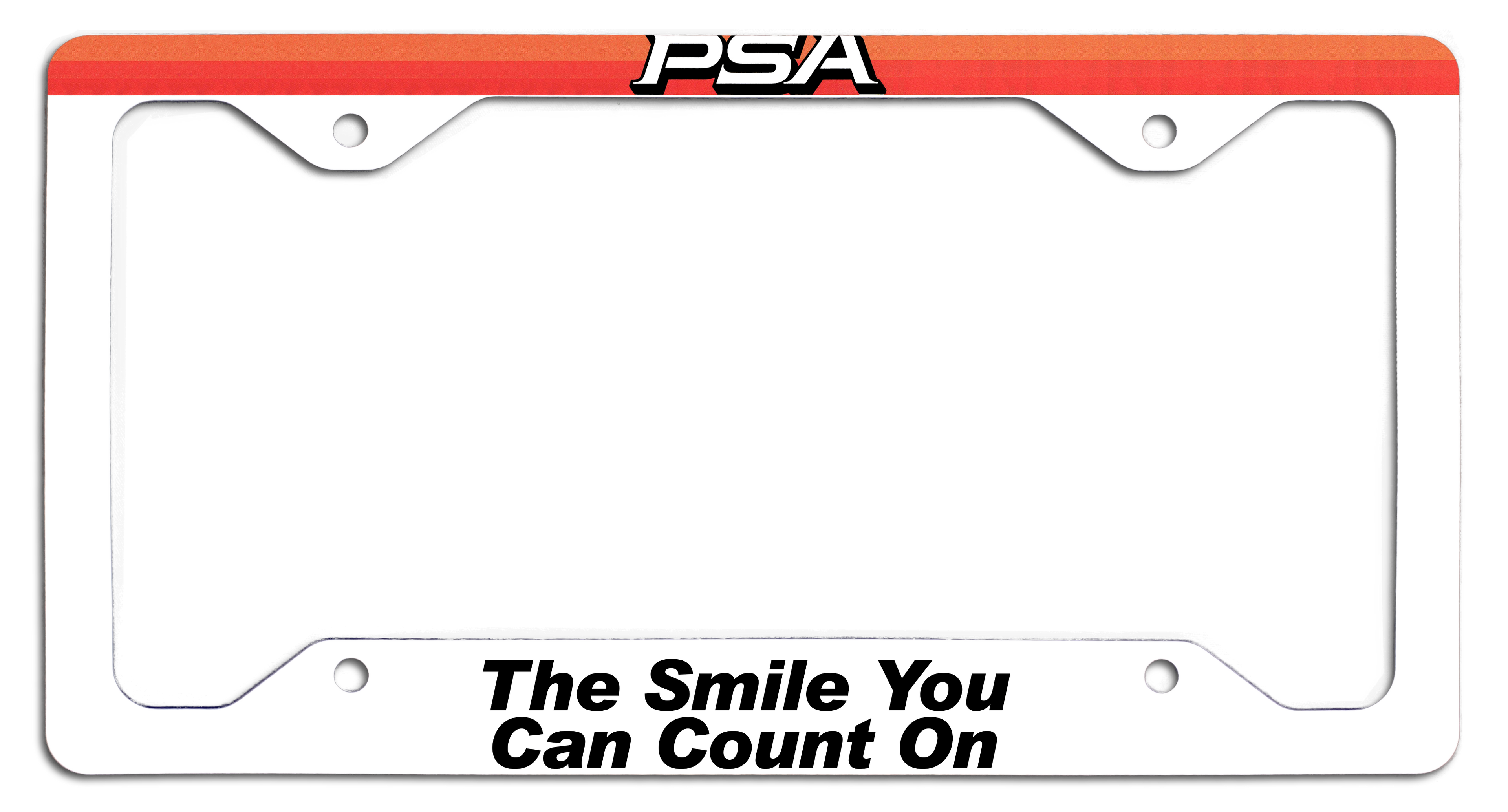 PSA - The Smile You Can Count On - License Plate Frame