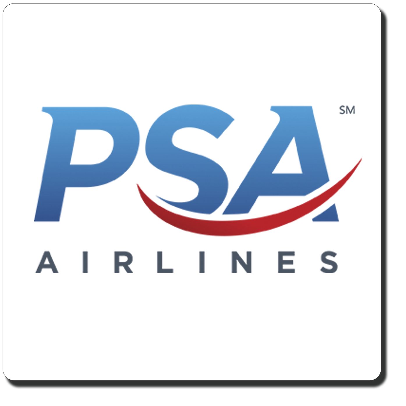 PSA Airlines Logo Travel Poster Square Sandstone Coaster