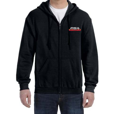 Old PSA Logo Zipped Hooded Sweatshirt Embroidered
