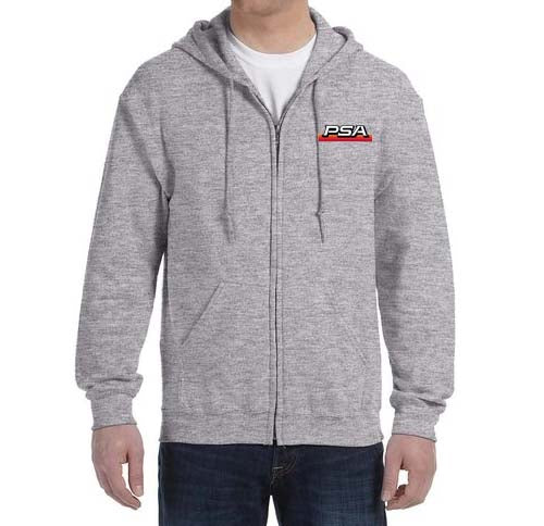 Old PSA Logo Zipped Hooded Sweatshirt Embroidered