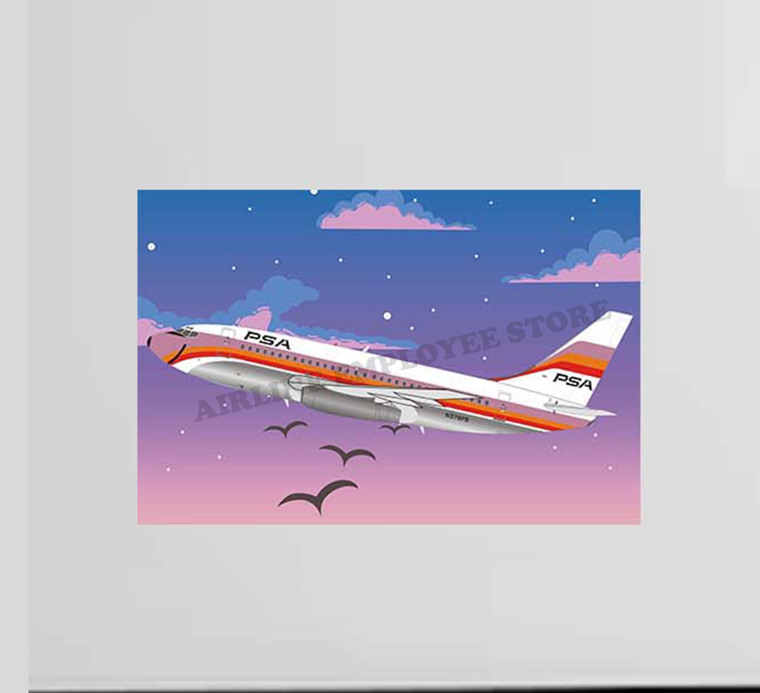 PSA Flight Decal Stickers