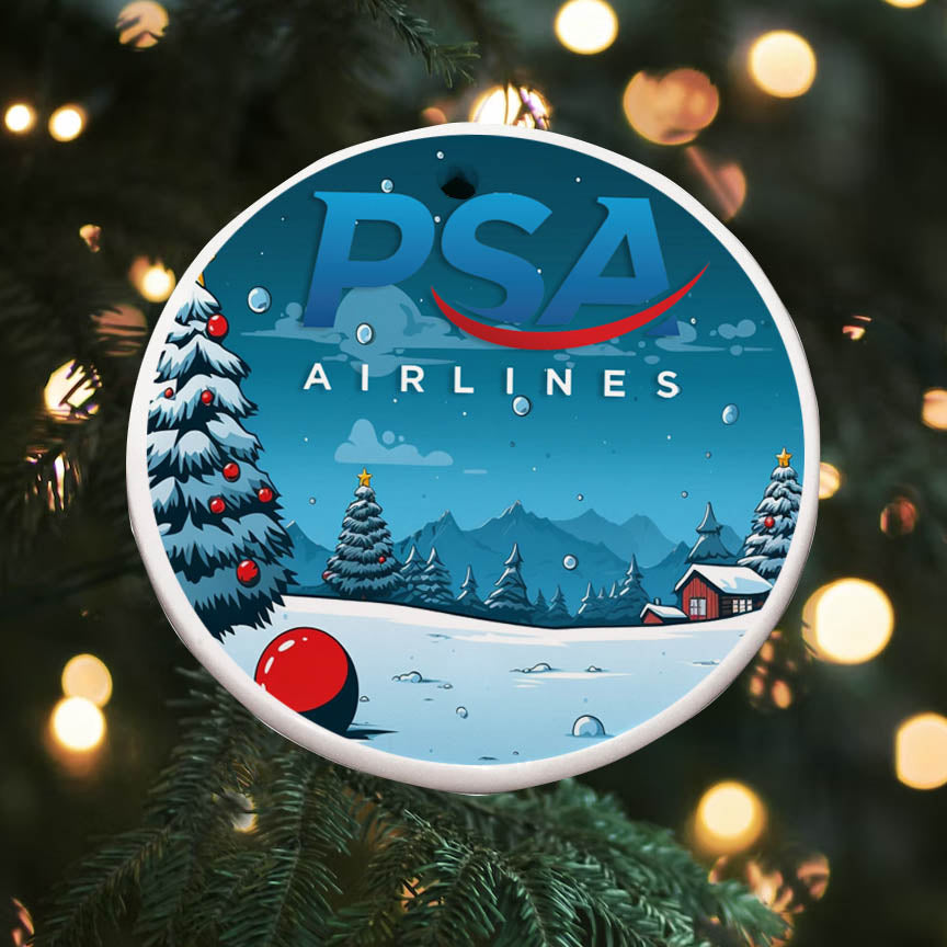 PSA Winter Wonderland Round Ceramic Ornaments