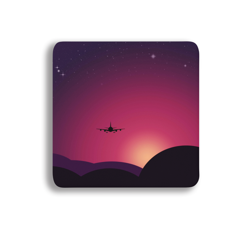 Purple Sunset - Square Sandstone Coaster