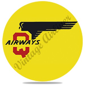 Q Airways Logo Round Sandstone Coaster
