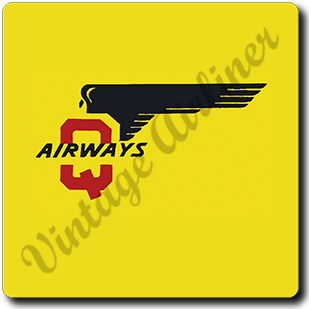 Q Airways Logo Square Sandstone Coaster