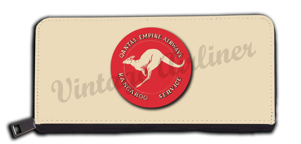 QANTAS Empire Airways 1940's Vintage Bag Sticker Wallet
